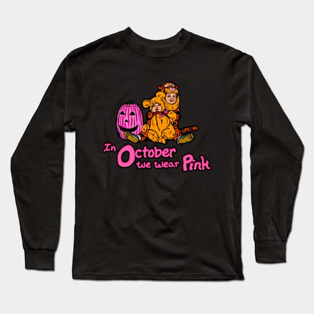 October Pink Long Sleeve T-Shirt by BlueTiger